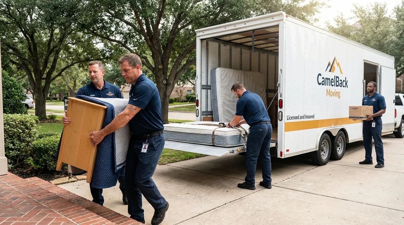Crew loading residential truck for cross-state move from Sweetwater, TN